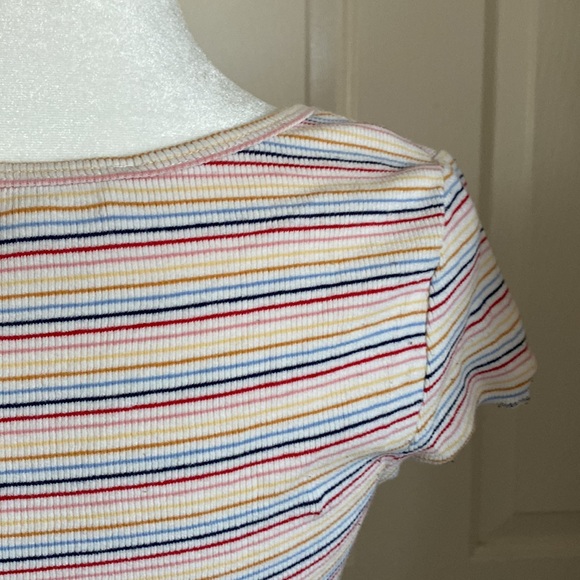 Pink Rose Rainbow Striped Top - Picture 4 of 5